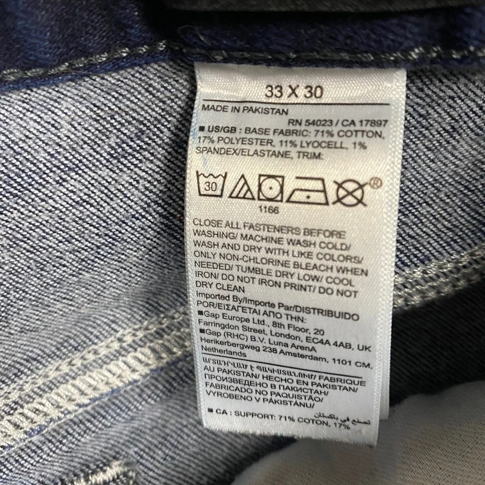 Banana Republic Traveler Tapered Jeans Mens 33x30 Dark Indigo Blue Stretch Denim